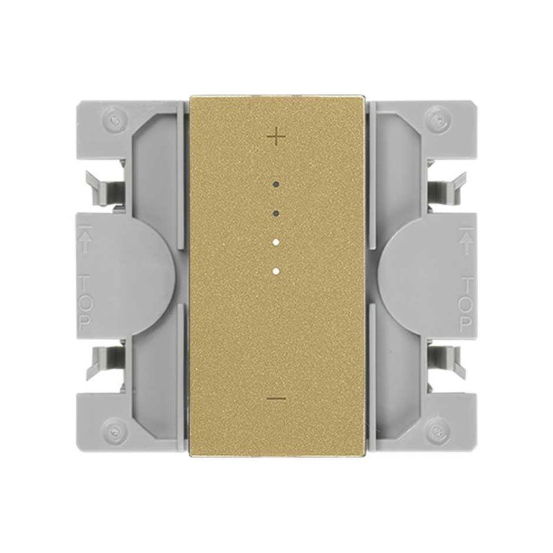 SIMON 270 | Dimmable switch iO 1-10V iO with narrow button gold 21001317-095