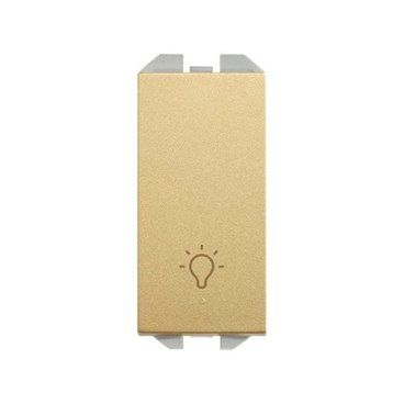 SIMON 270 | 10A light engraved pushbutton and gold narrow module 20001151-095