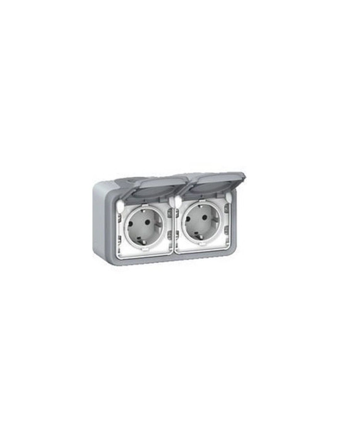 Legrand Interruptor/Conmutador doble Plexo (Gris, Montaje en la