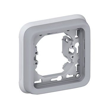 Caja empotrar 1 posición plexo gris