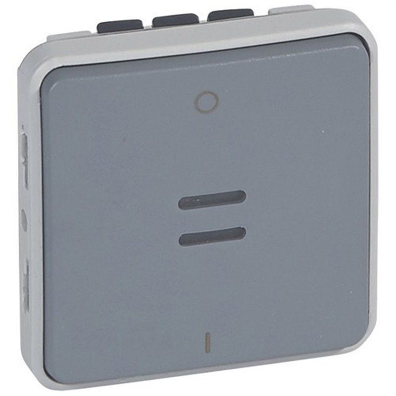 LEGRAND 069528 PLEXO | Interruptor bipolar PILO 16AX E/S gris