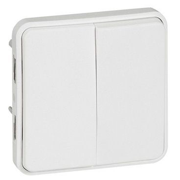 Conmutador doble E/S plexo blanco ártico