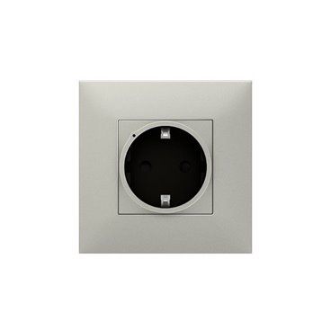 Base VALENA NEXT W/NETATMO 2P+T aluminio