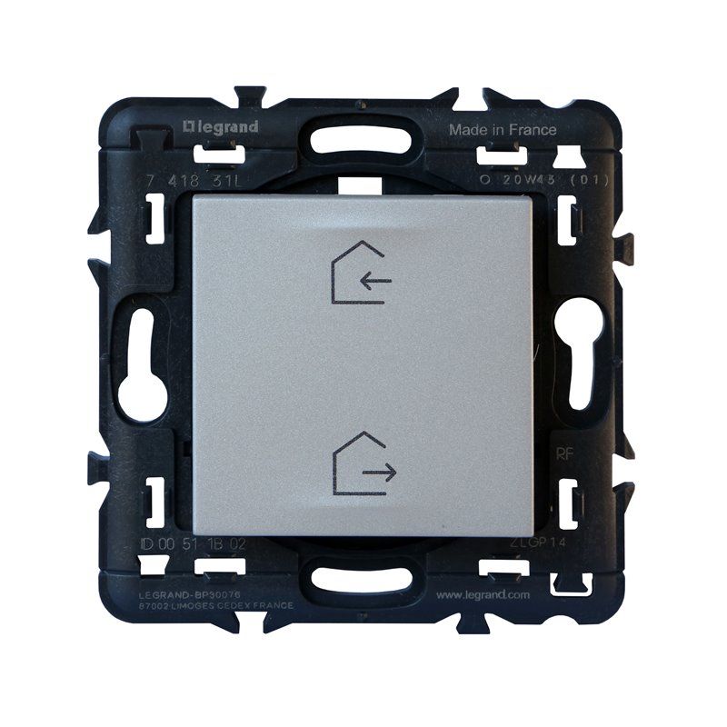 VALENA NEXT 741831L | Comando general ENTRAR/SALIR inalámbrico sin batería, aluminio with Netatmo