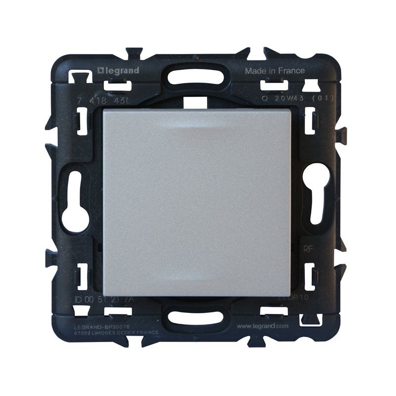 VALENA NEXT 741843L | Comando de iluminación inalámbrico sin batería, aluminio with Netatmo