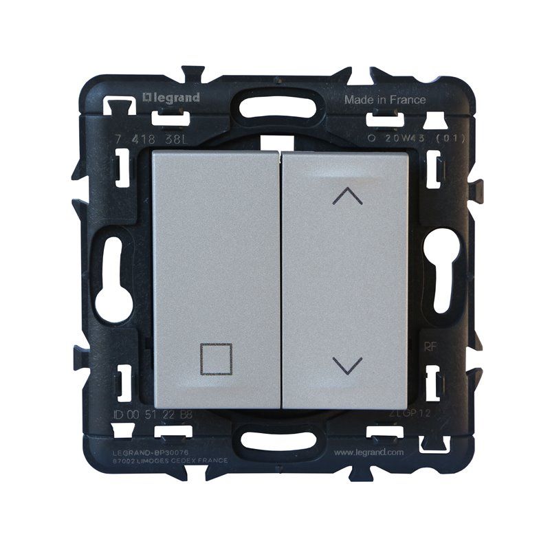 VALENA NEXT 741838L | Comando para persianas inalámbrico sin batería, aluminio with Netatmo