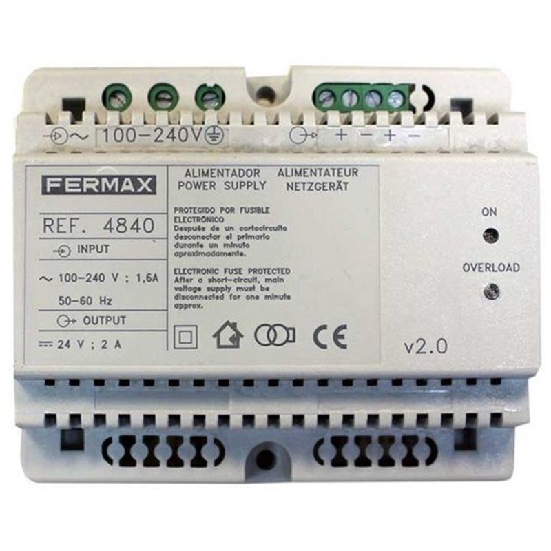 FERMAX 4840 | Fonte de alimentação DIN-6 100-240VAC/24VDC-2A