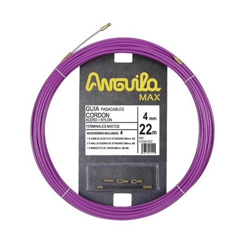 ANGUILHA 65040022 | Prensa-cabo ANGUILA MAX 4mm aço / nylon 22m lilás