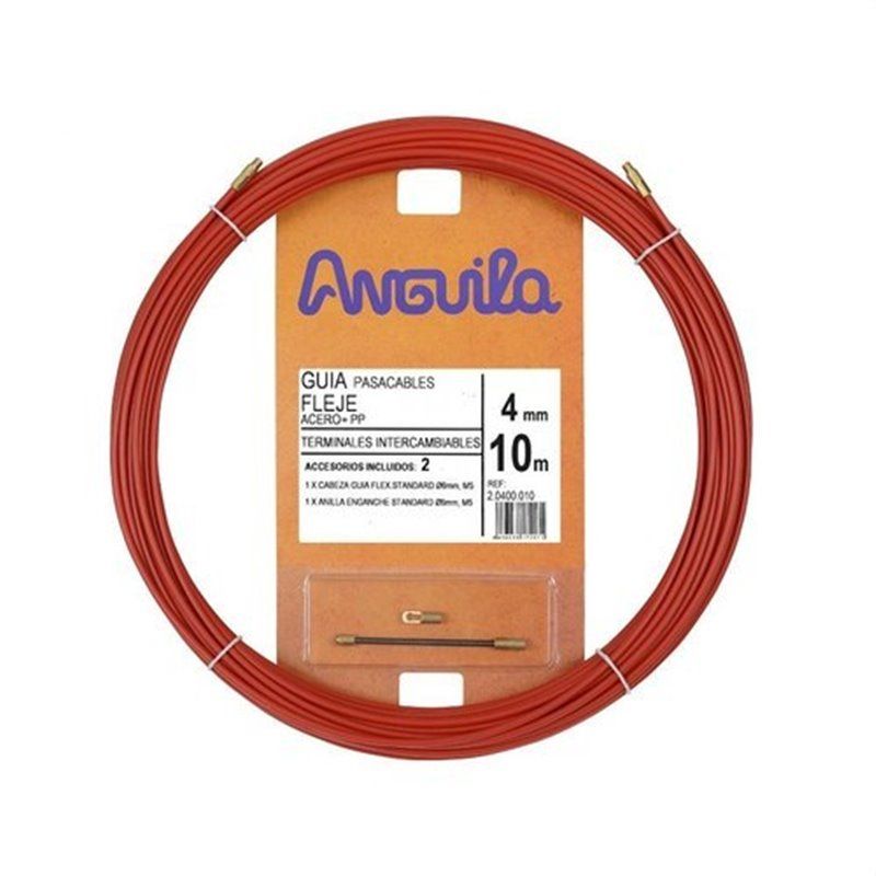 ANGUILHA 20400010 | Prensa-cabo de aço nylon 4mm 10m vermelho