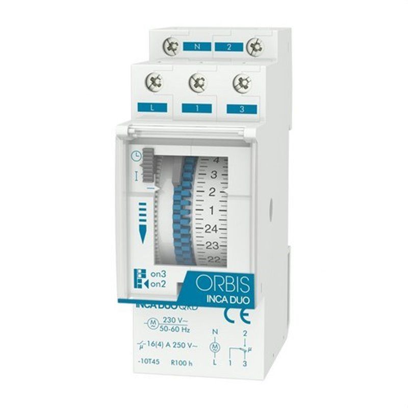 ÓRBIS OB330232 | Interruptor horário modular INCA DUO QRD 230V