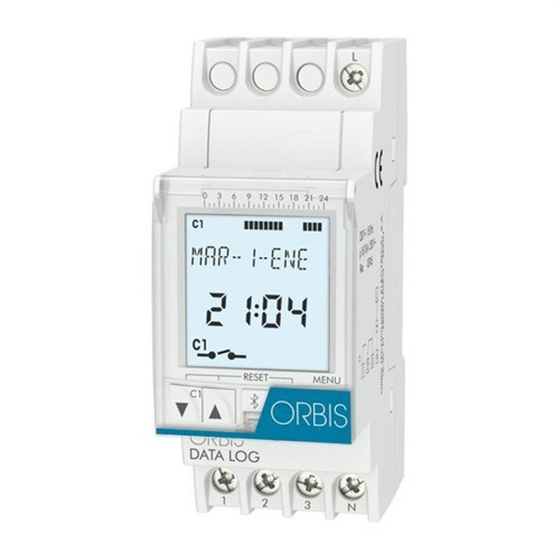 ORBIS OB174012 | Interruptor horario digital DATA LOG 1 circuito 16A