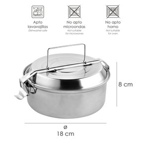 Stainless steel food flask with high thermal capacity [Valira]