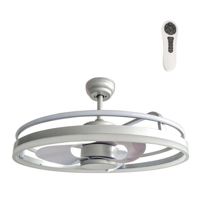 Ventilador DC Agra Cinza LED 48W 4000K