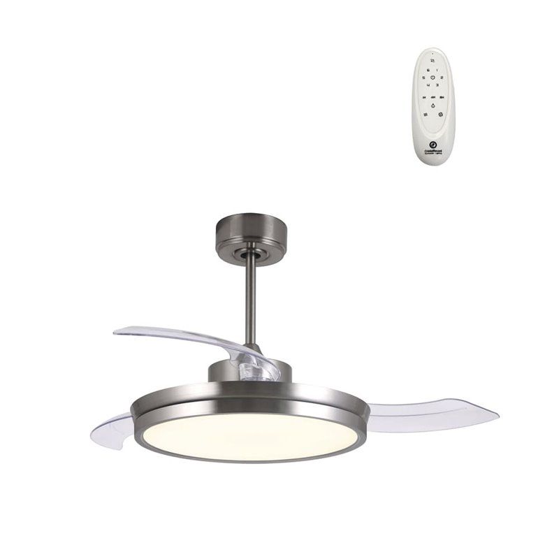 Ventilador DC Areca níquel LED 48W CCT