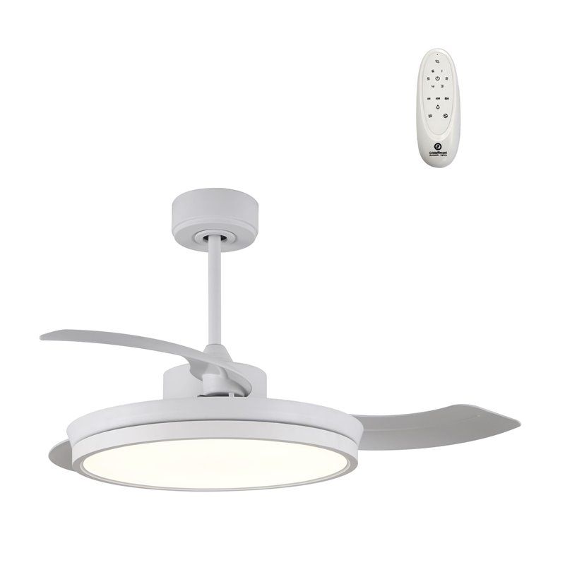 Ventilador DC Areca Branco LED 48W