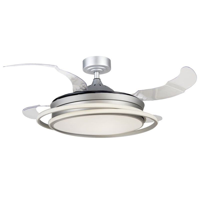 Ventilador LED de lâminas dobráveis Antila Silver 45W