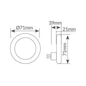 Luce Notturna Led a Basso Consumo 1W 230V con Interruttore ON-OFF GBC