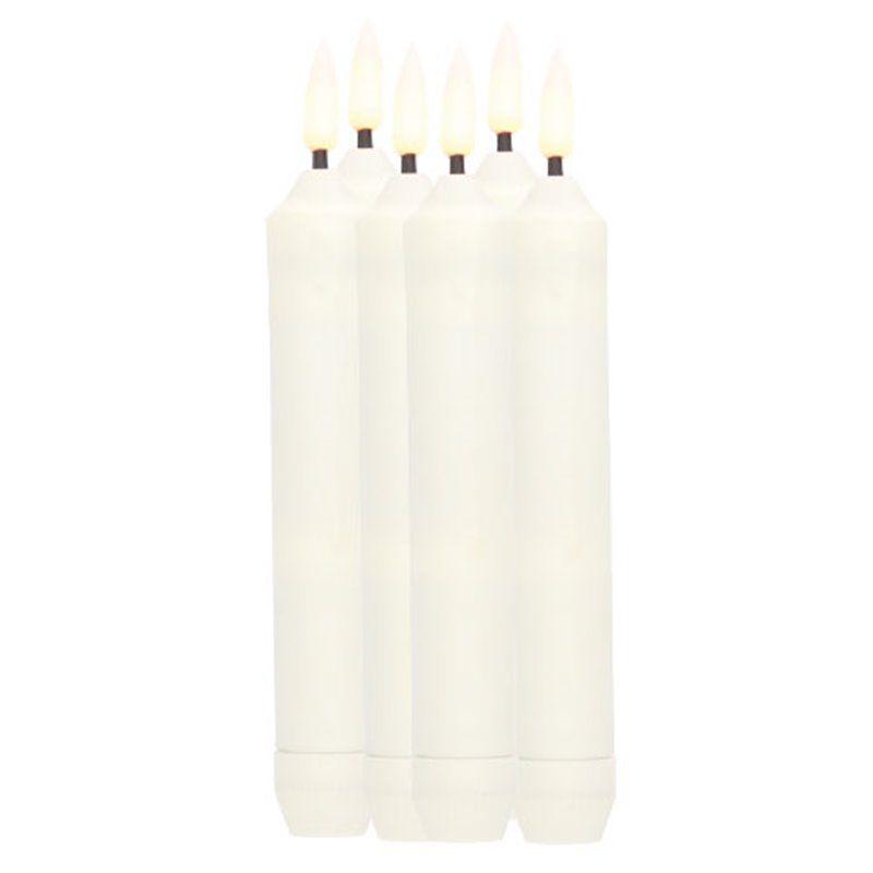 Pack 6 velas decorativas LED candelabro 160mm