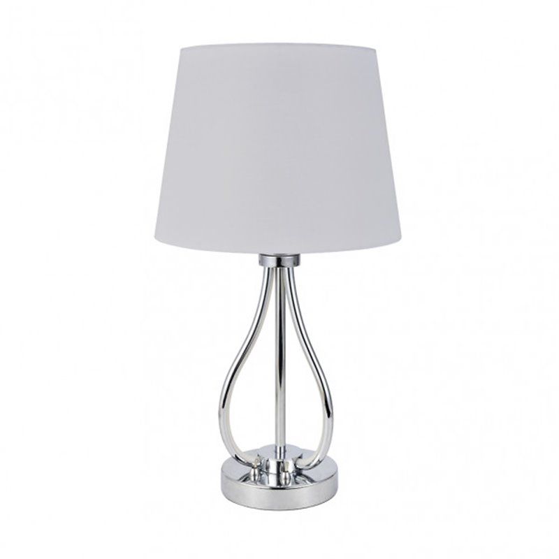 FABRILAMP 153472020 | Candeeiro de mesa Dubrovnik 9w 4000k+ 1xe27 Cromo 675 Lm Luz Dupla 46x26x26 Cm