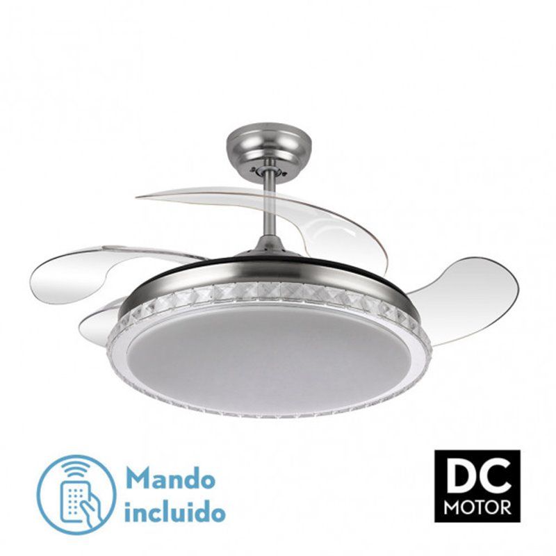 Ventilador Biliku 72W Níquel 4 Lâminas