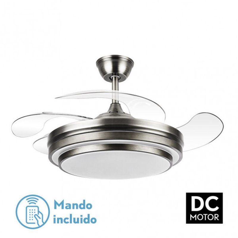 Ventilador DC Ibe 72W Níquel 3 Lâminas