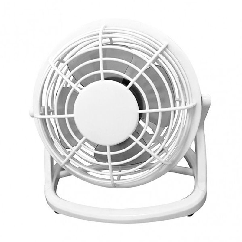 FABRILAMP 170671001 | Tango Mini Ventilador de mesa 2,5w 5v branco 14,5x14,5x10 cm ajustável alimentado por porta USB