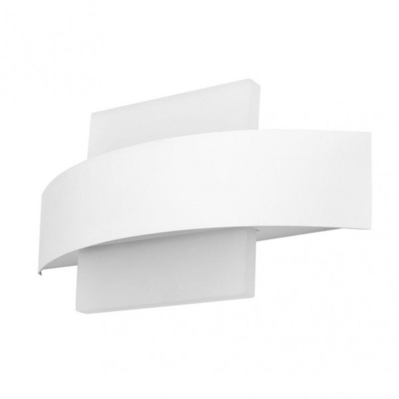 Aplique Barredor De Pared Cuad.8w 4000k Arco Blanco 630 Lm Ip20 13x24x5 Cm