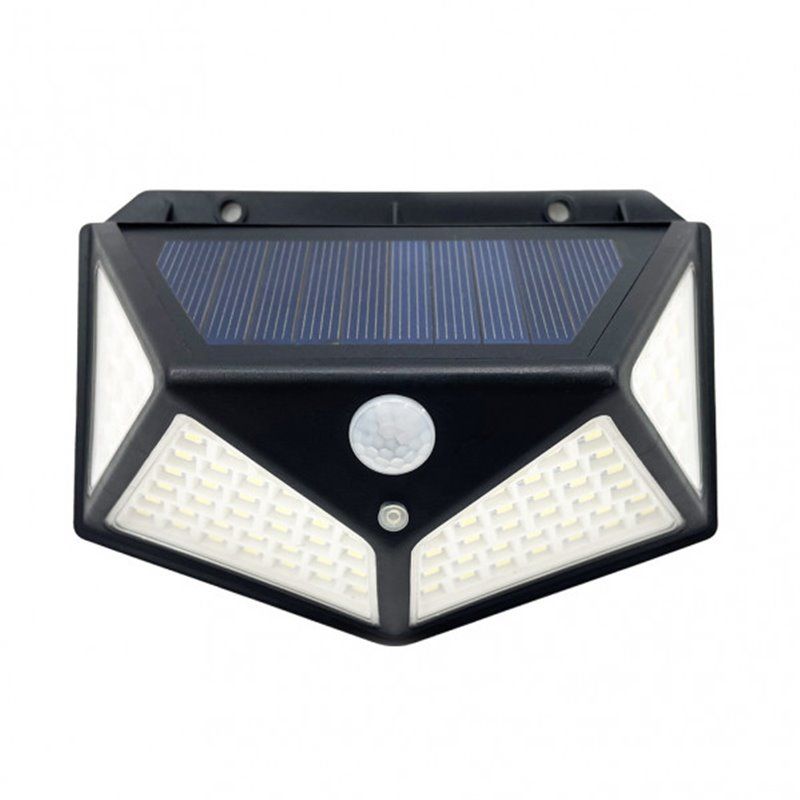 Aplique Solar  6000k Kira Negro 450lm Ip65 9,5x13,5x5cm Sensor Mov.y Crepusc.