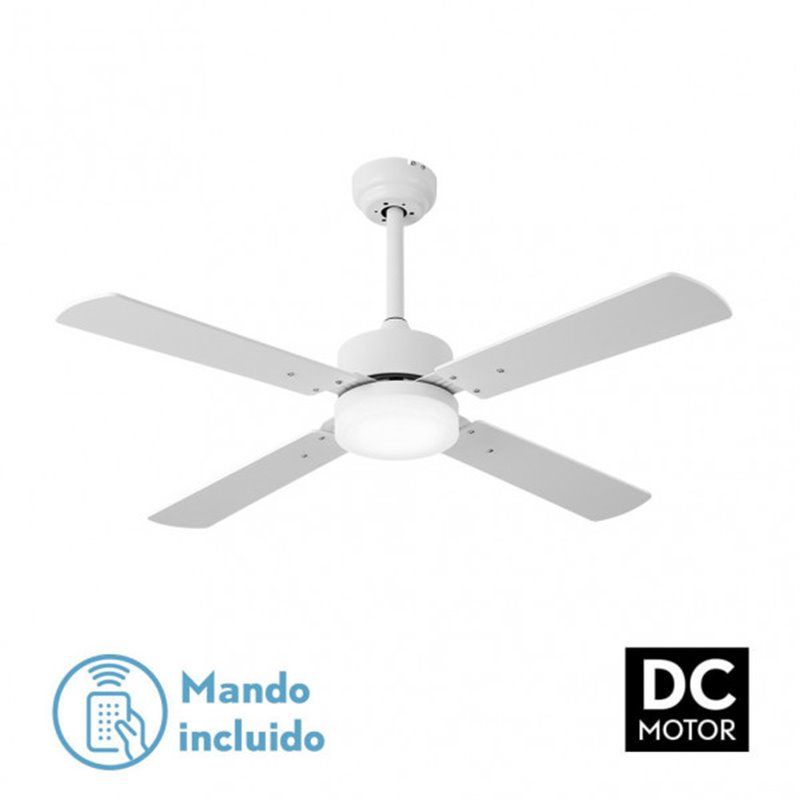 Ventilador de Teto Hupe Branco DC 18W 4 Lâminas