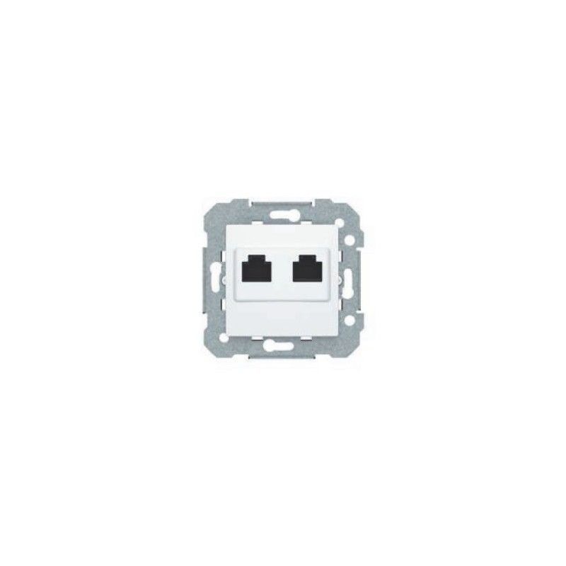 Soquete duplo RJ45 branco BJC Viva 23586-2