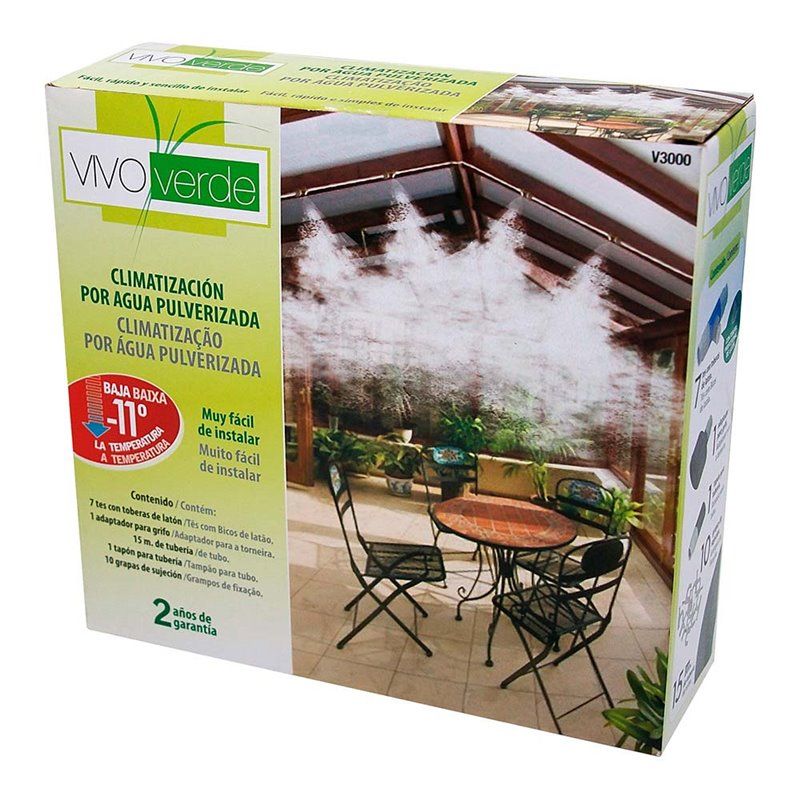 Kit nebulizador misting and cooling vivo verde