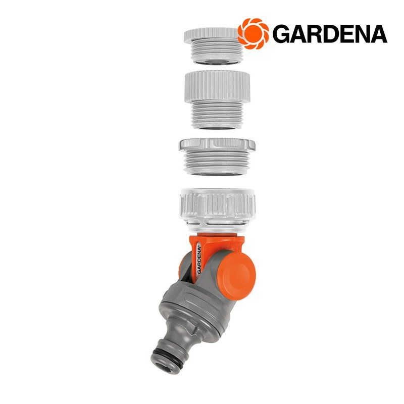 Conector Articulado com Adaptadores 1", 3/4", 5/8, 1/2" (Blister) Gardena