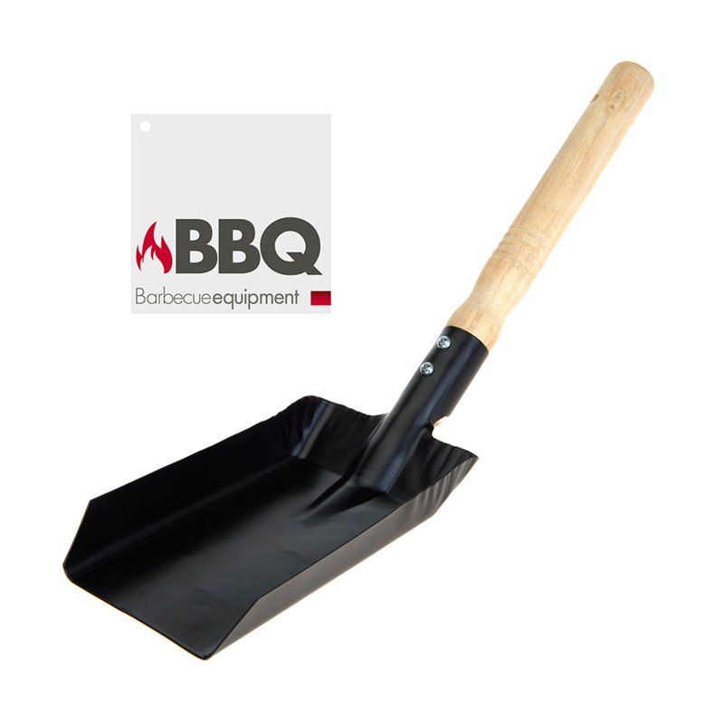 Pá de Metal para Churrasco Carvão Cor Preto 9,5x37,5cm BBQ