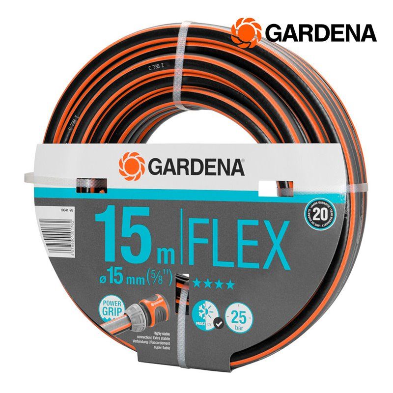 Manguera flex ø15mm. rollo de 15m gardena