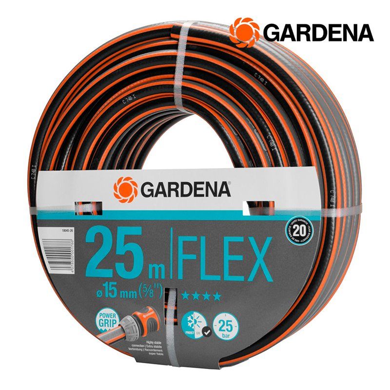 Mangueira de irrigação Gardena Flex Ø15mm (5/8") Rolo 25m