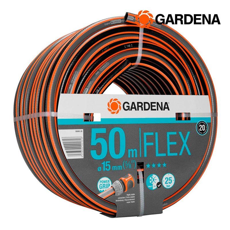 Mangueira de irrigação Gardena Flex Ø15mm (5/8") Rolo 50m