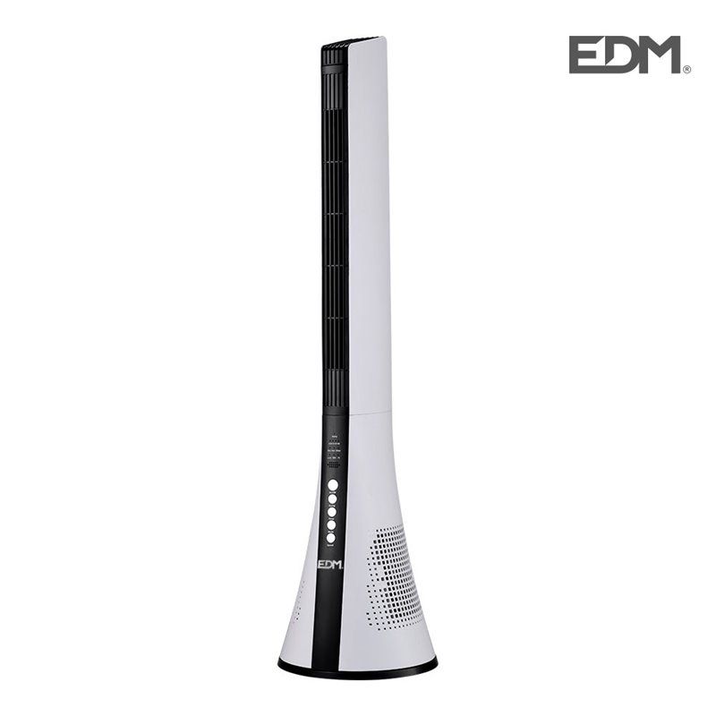 Ventilador de torre potencia: 40w con mando a distancia blanco 28,5x27,8x110,8cm edm