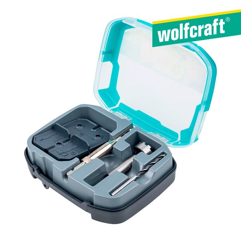 Conjunto de instalação de dobradiça Wolfcraft 26 mm - 5 peças (4655000)