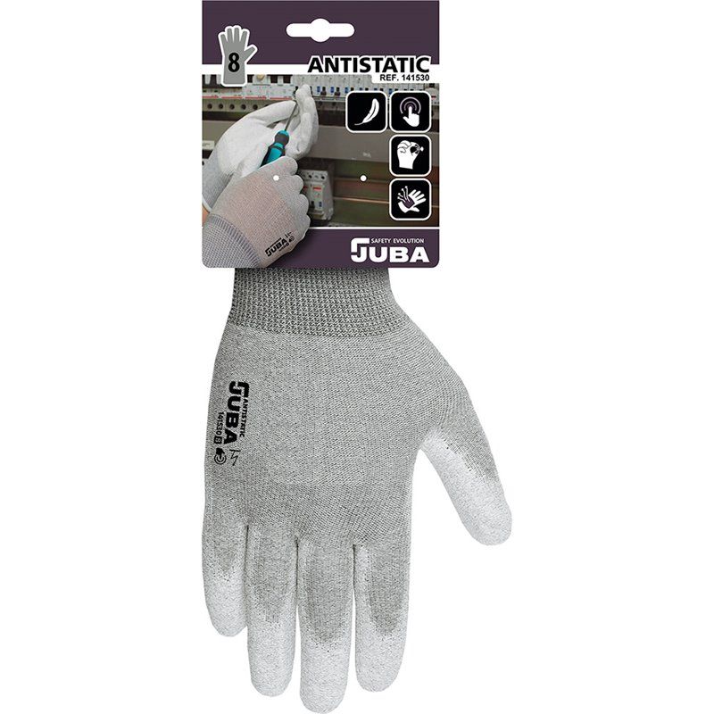 Guante antiestático nylon/fibra de carbono talla 8 juba