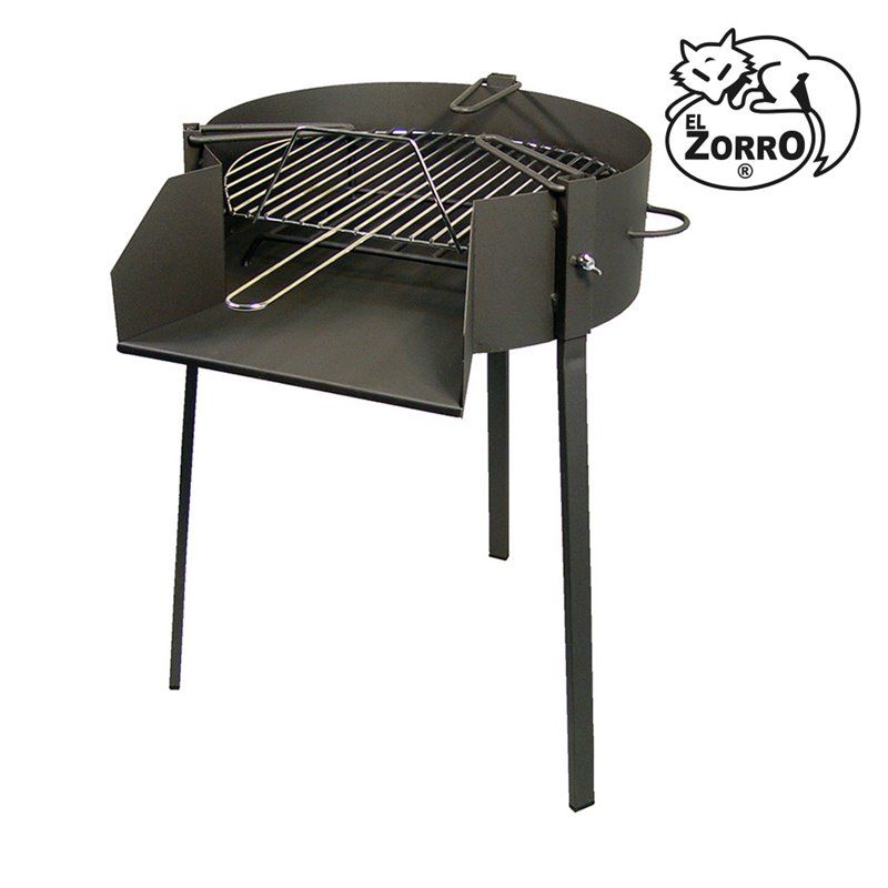 Barbacoa redonda c/soporte paella ø50cm imex el zorro