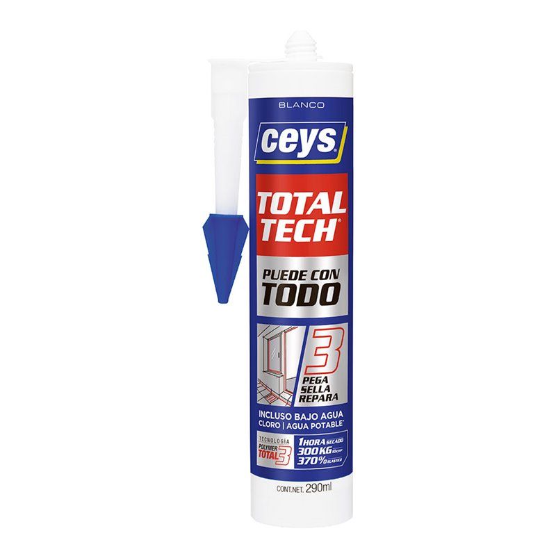 CEYS Total Tech Adesivo Multiuso Branco Grande Cartucho 290ml 507216