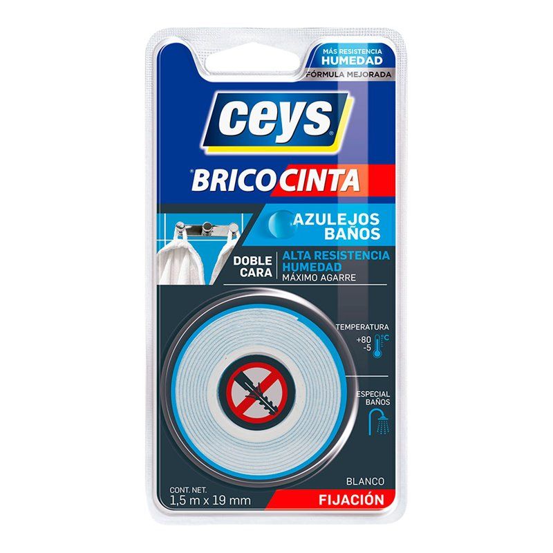 Fita Adesiva Impermeável CEYS Bricocinta para Azulejos e Casas de Banho 1,5m 507540