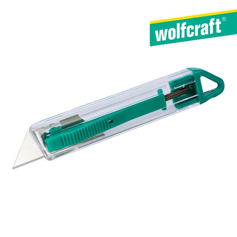 Faca de segurança de plástico Wolfcraft com lâmina trapezoidal (4135000)