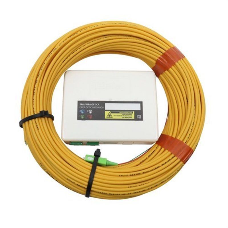  PAU fiber optic splitter 4S+ 2 Dca 40m fibers pre-terminated at one end (includes "SC/APC" female-female adapters)