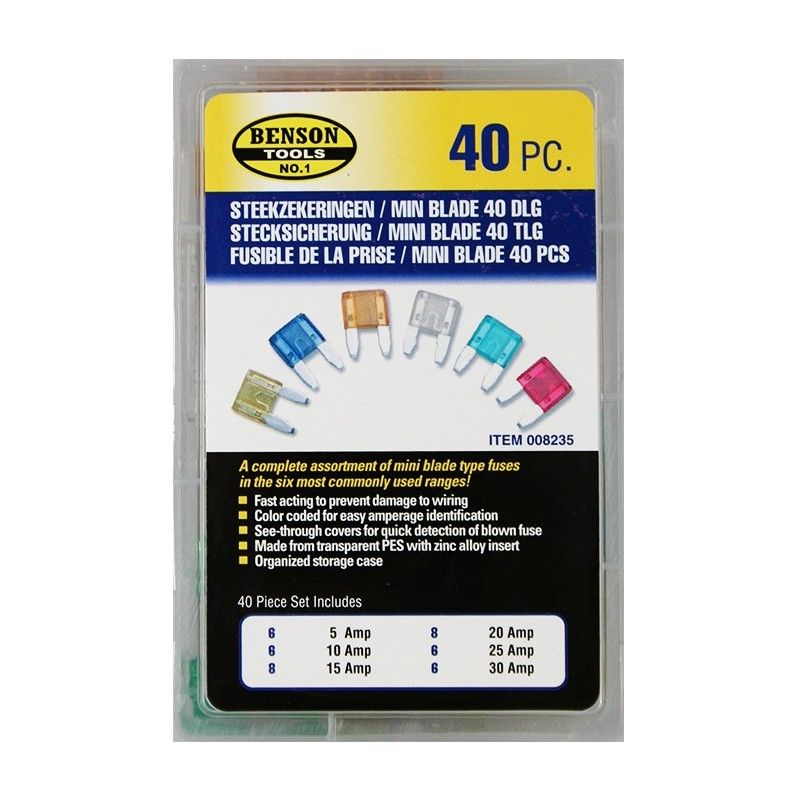 Juego 40 mini fusibles para coche