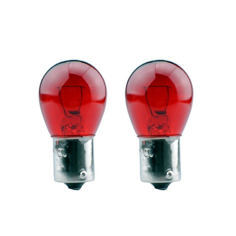 Manche de 2 ampoules voiture 12V 21W  bau 15 s amber