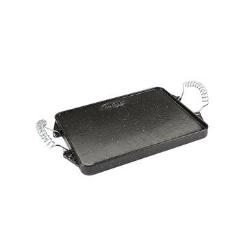 Placa retangular de ferro fundido esmaltado 21 x 27 cm.