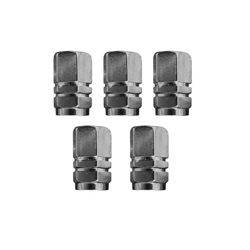 Set of 5 caps for wheel grey car