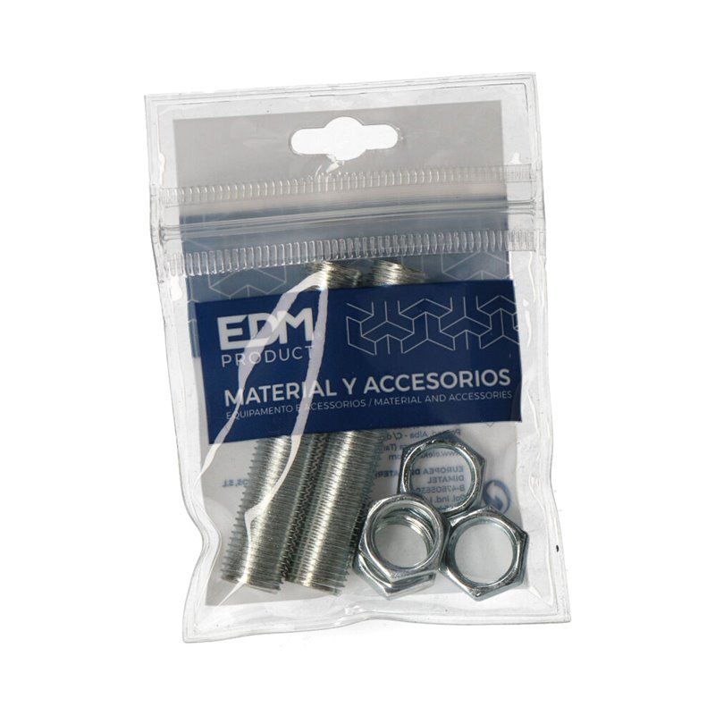Thread 40 mm. with packed nut (2 r. and 4 t.)
