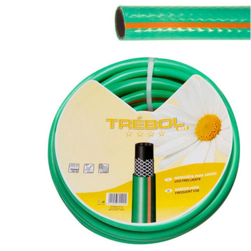 Mangueira Trevo Trançado Verde 15 mm. - Rolo 5/8" 50 Metros